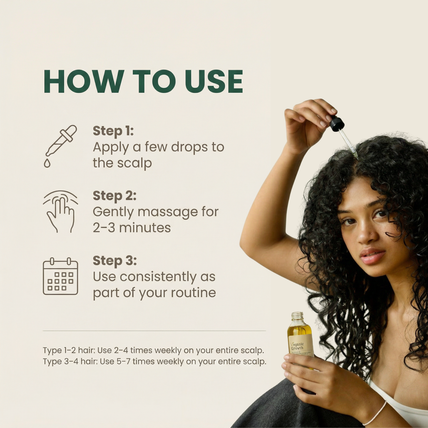 Veganic Growth™ Natural Hair Growth Oil - Full Treatment Bundle