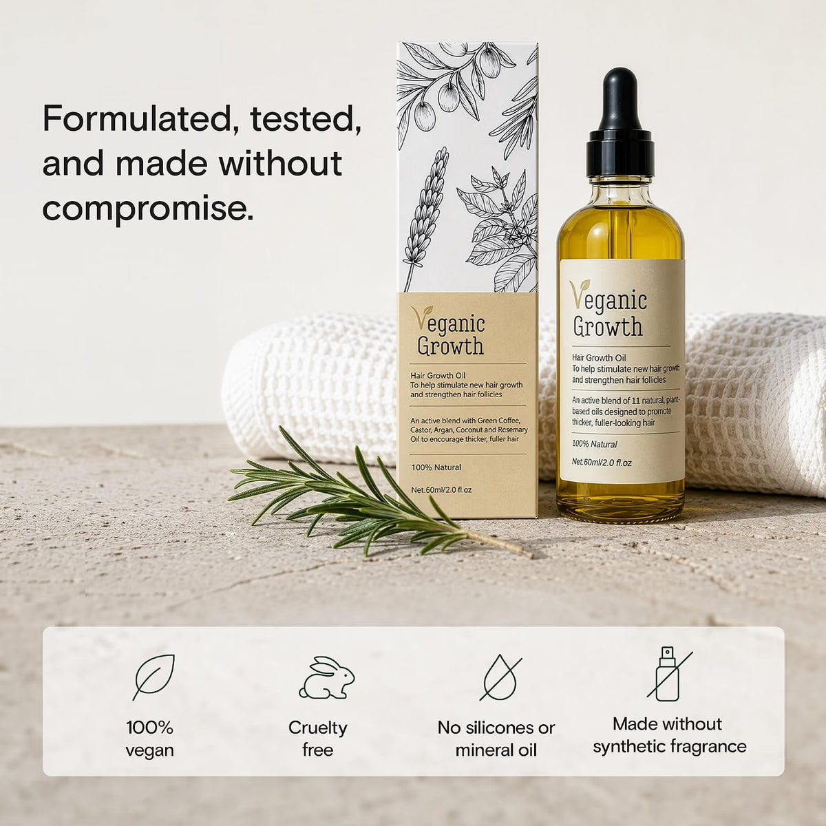 Veganic Growth™ Natural Hair Growth Oil